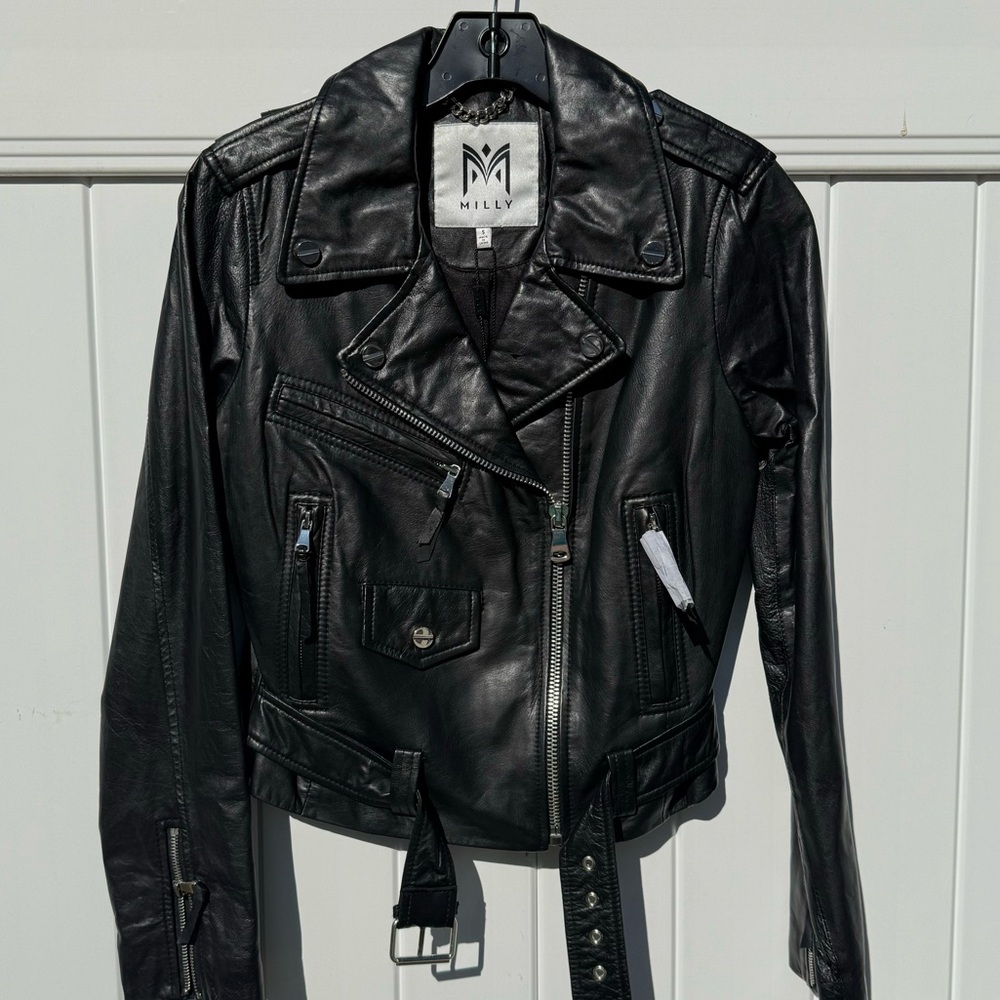 MILLY new leather jacket with tags